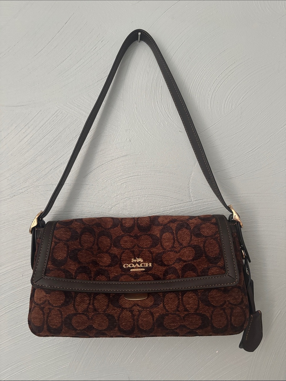Etta Small Flap Shoulder Bag in Signature Chenille